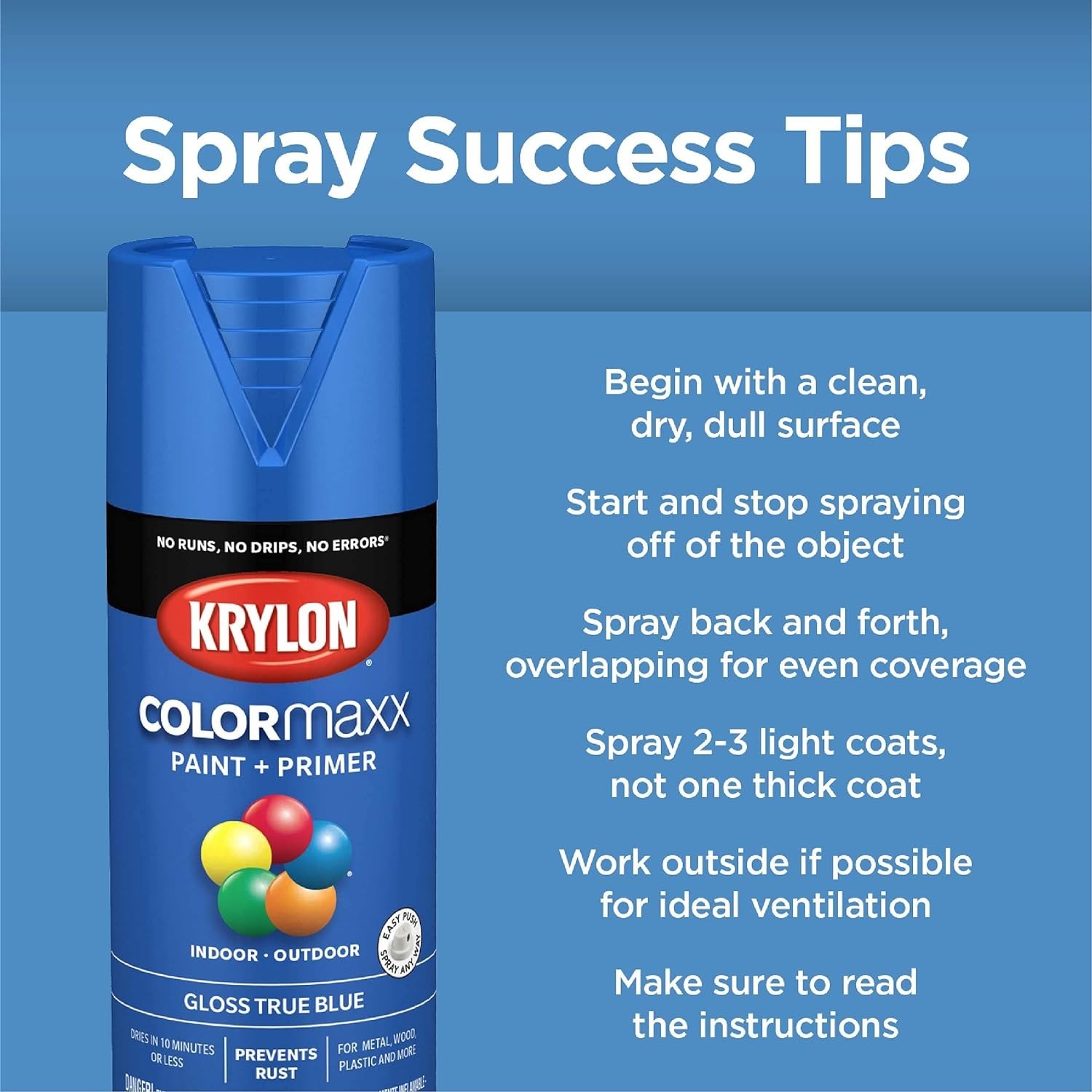 COLORmaxx 3-Pack Gloss Pewter Gray Spray Paint & Primer for Indoor/Outdoor Use