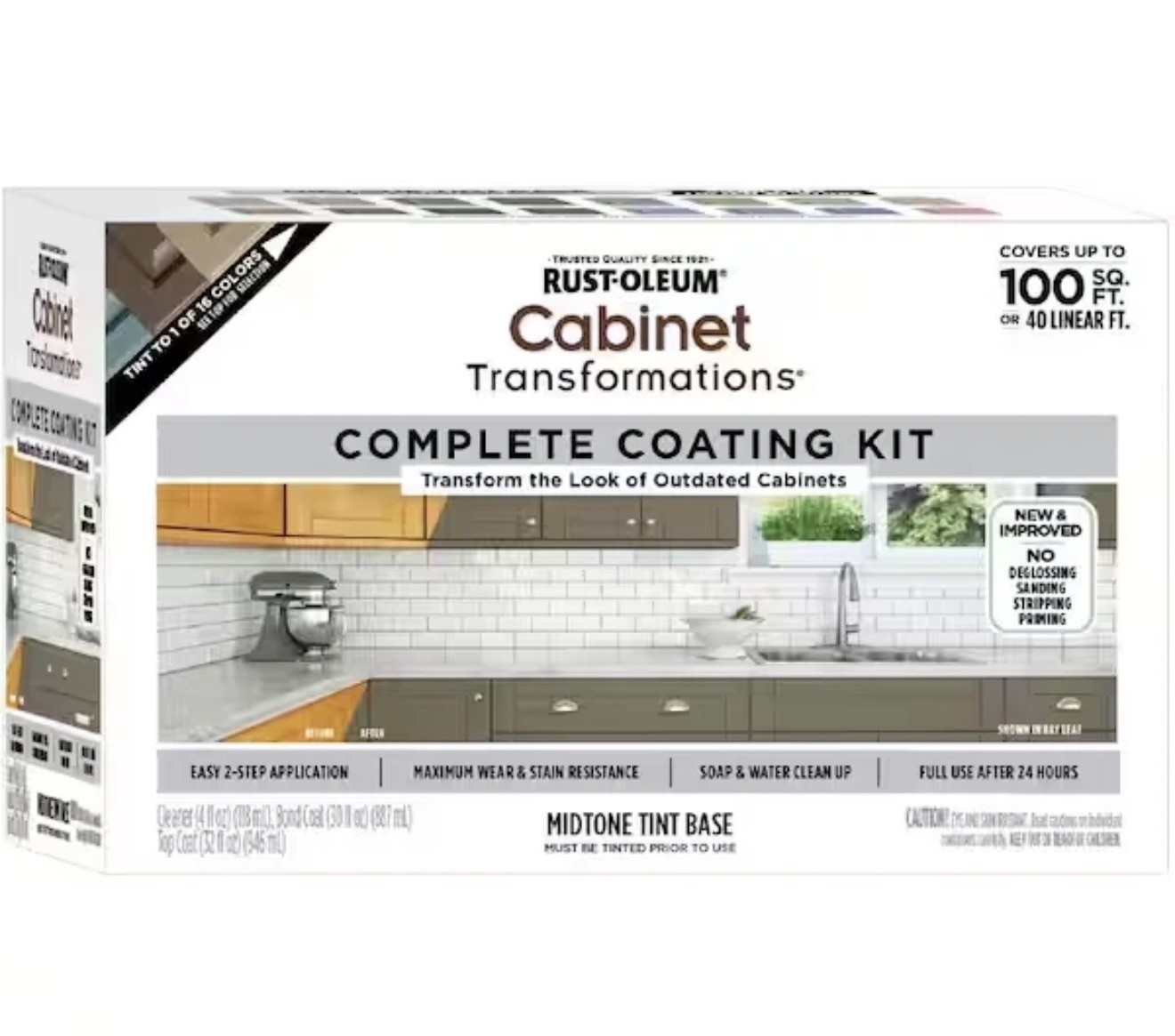 Rust-Oleum – TRANSFORMATIONS Cabinet Transformations Midtone Tint Base Kit