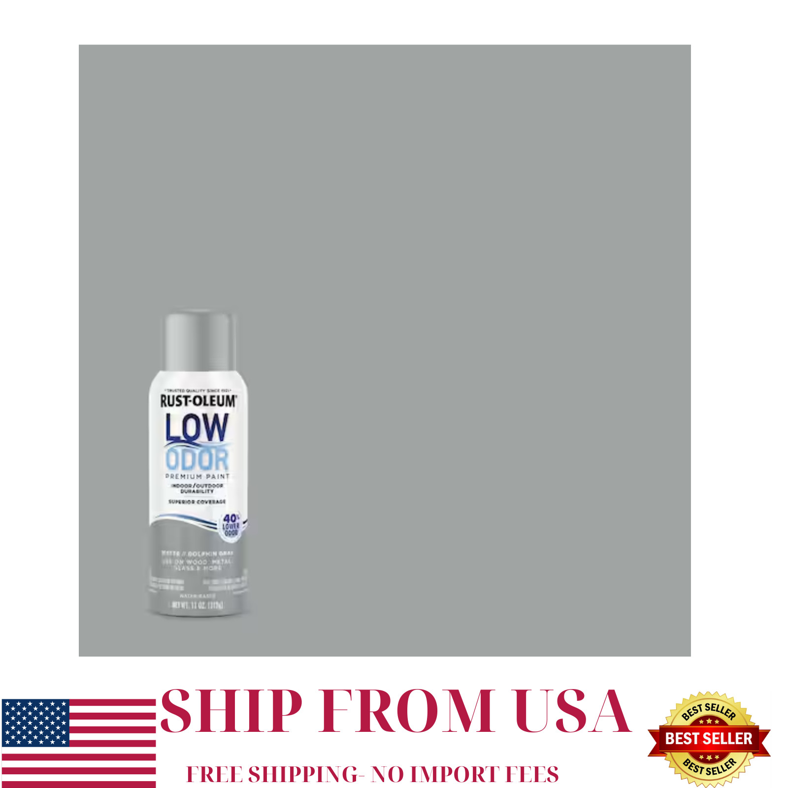 11 oz. Matte Dolphin Gray Low Odor Water-Based Spray