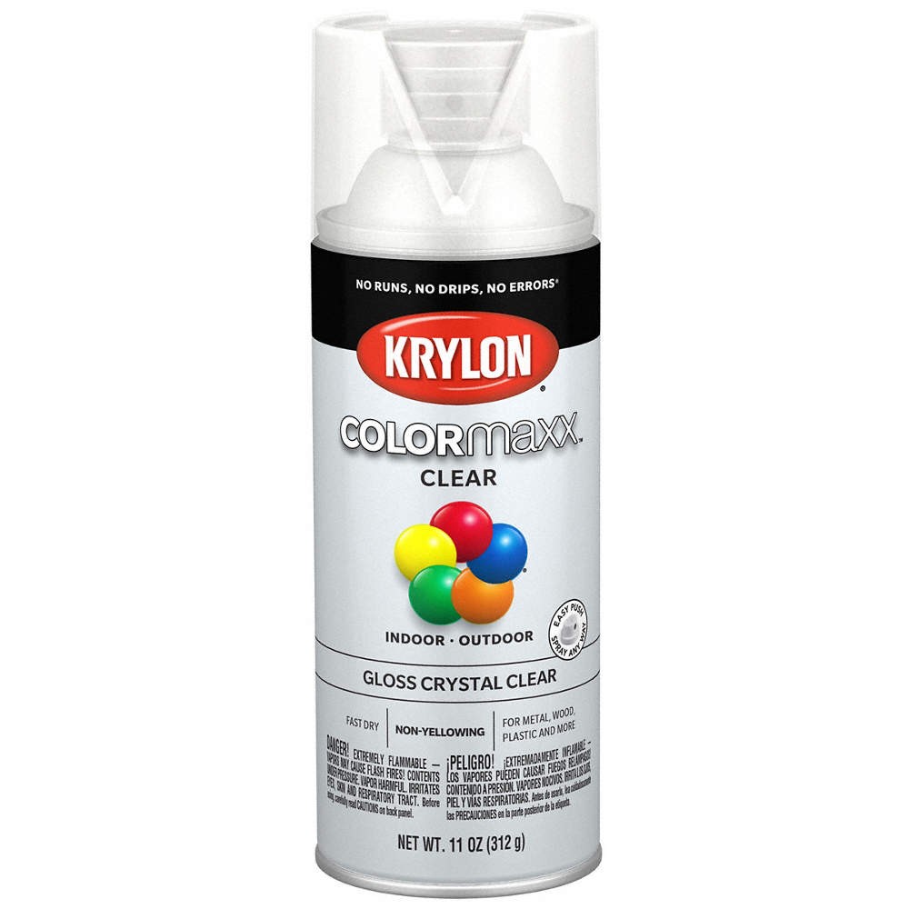 COLORMAXX K05515007 Spray Paint,Gloss,Crystal Clear,11 oz 800T35