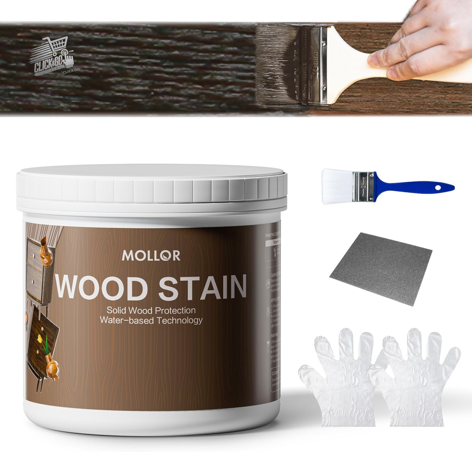 Oil Dye Wood Walnut Black Interior Outdoor Furniture Furniture Finish Brush Kit