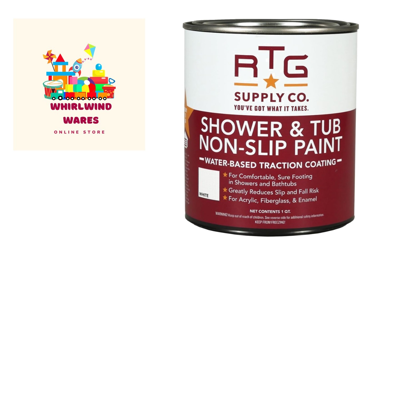 RTG Shower & Tub Non-Slip Paint Quart, White