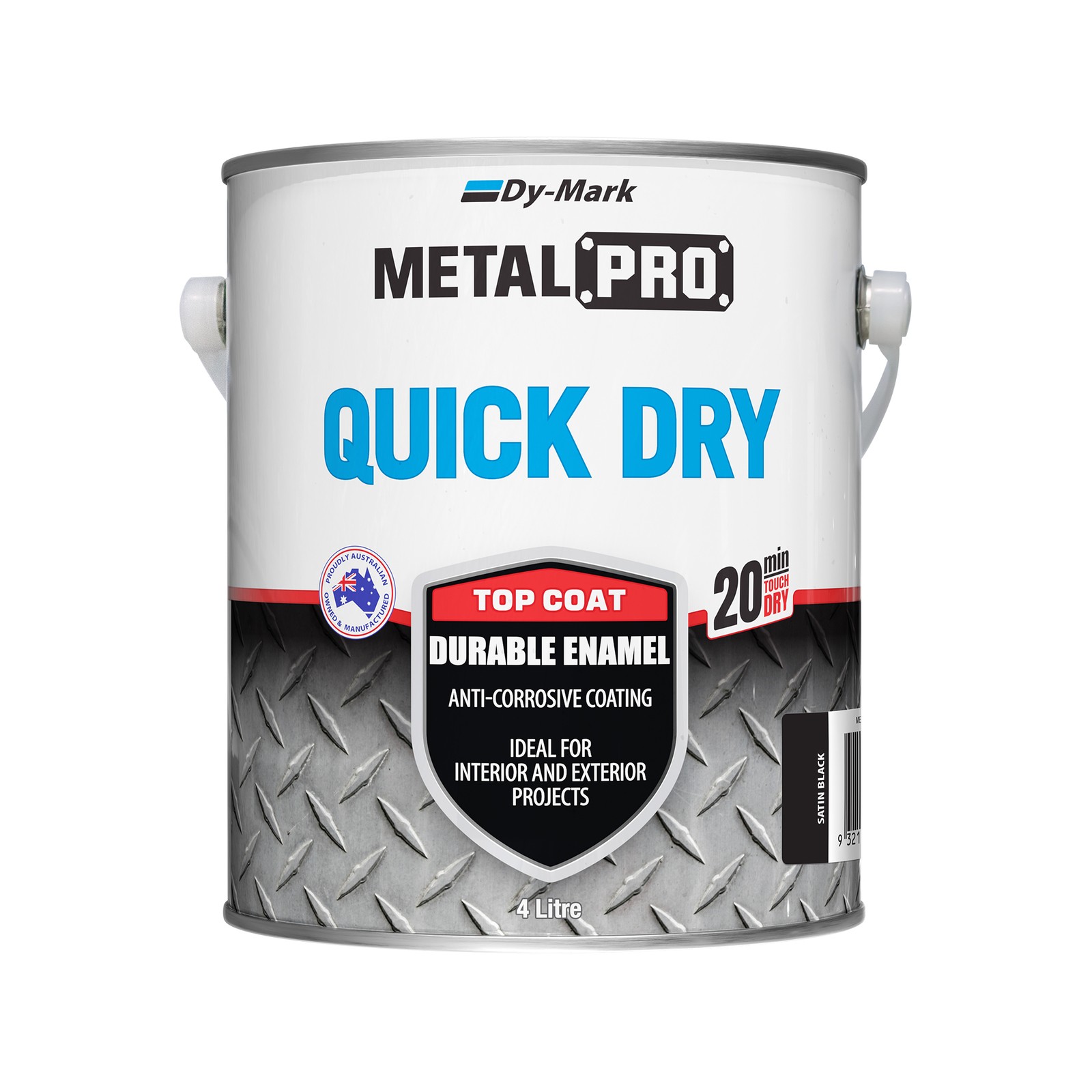 Dy-Mark 4L Black Satin MetalPro Quick Dry – 4L