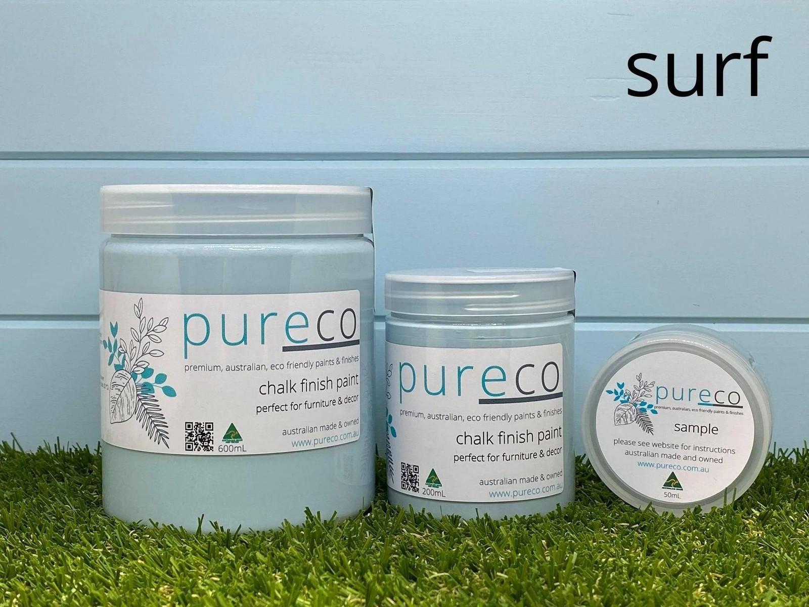 SURF | Pureco Paints USA | light blue | Chalk Finish Paint | Furniture Paint |