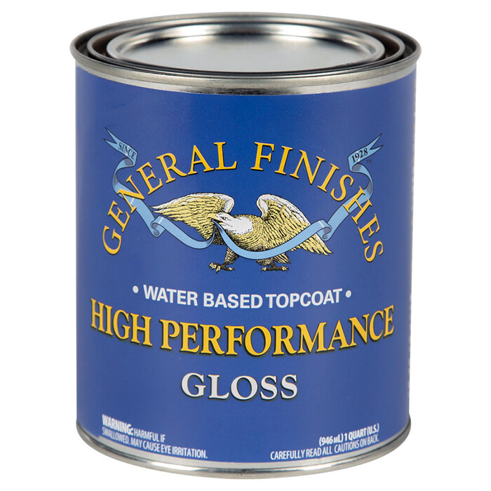 qt General Finishes QTHG Clear High Performance Water‐Based Topcoat, Gloss