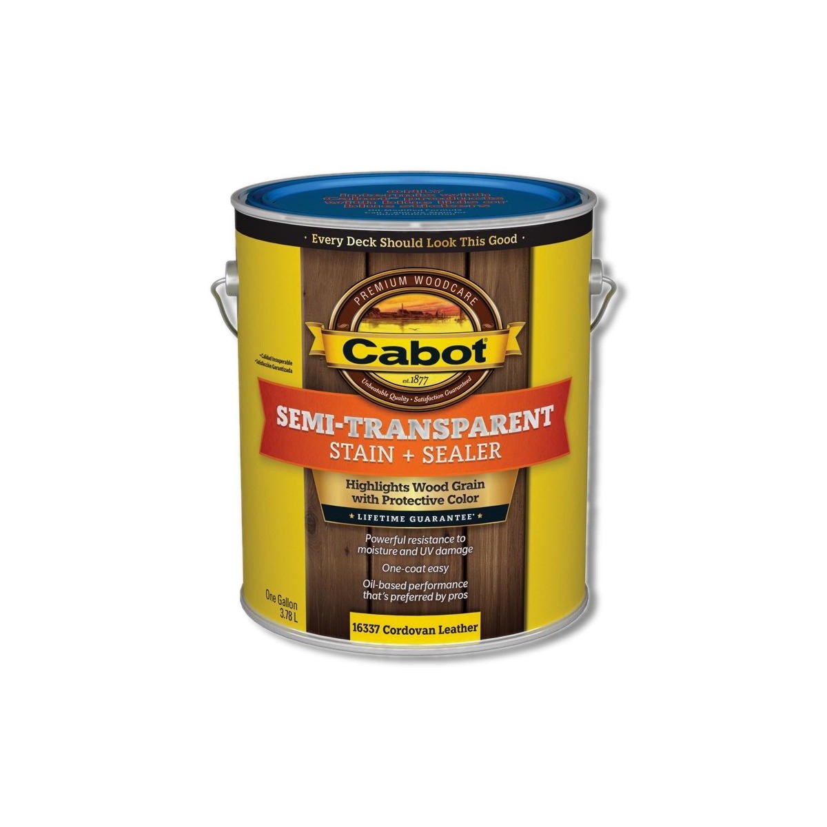 Cabot Semi-Transparent Cordovan Leather Oil Stain & Sealer 1 gal /4PK
