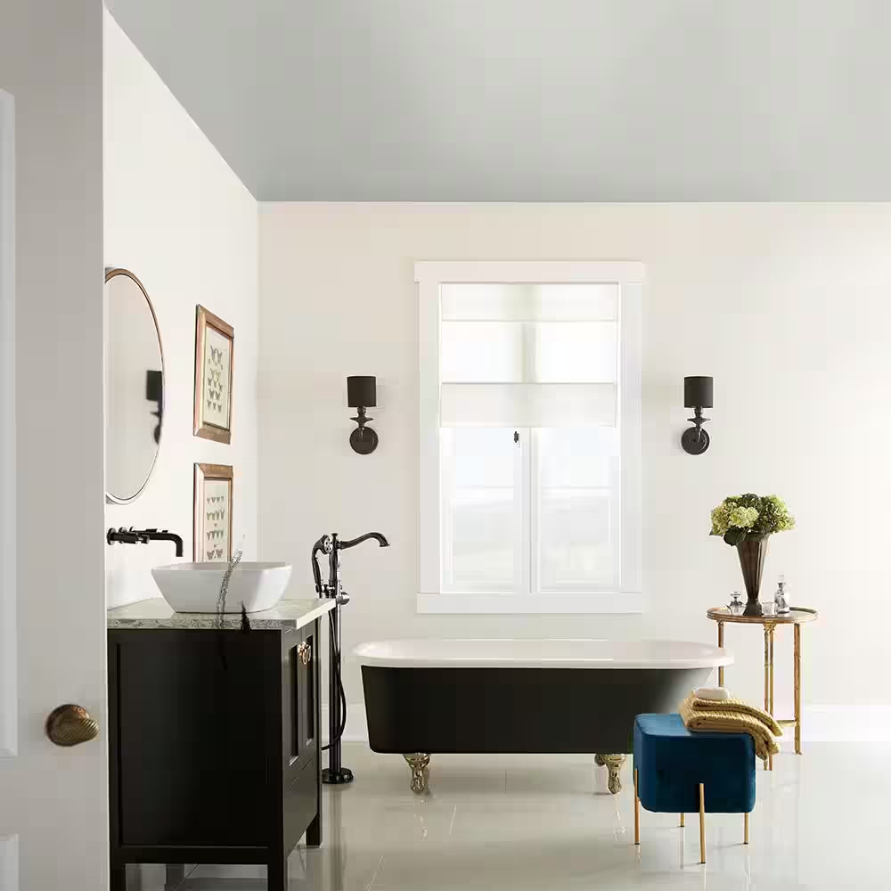 1 Gal. White Ceiling Flat Interior Paint & Primer