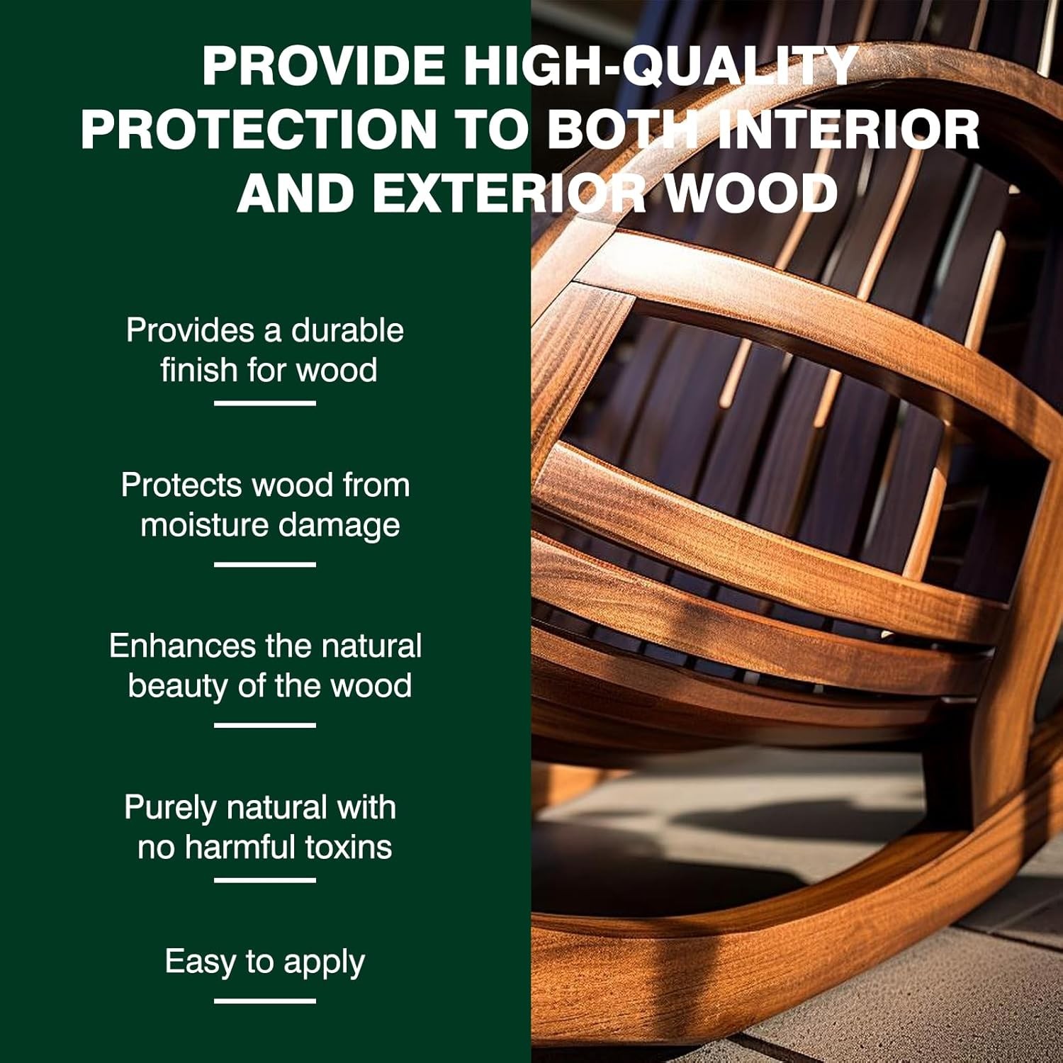 Danish Oil for Wood – Pure Polymerized Linseed Oil Wood Finish & Sealer – Ideal