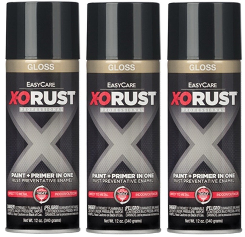 X-O Rust XOP44-AER Charleston Green Anti-Rust Enamel Spray Paint- Pack of 3