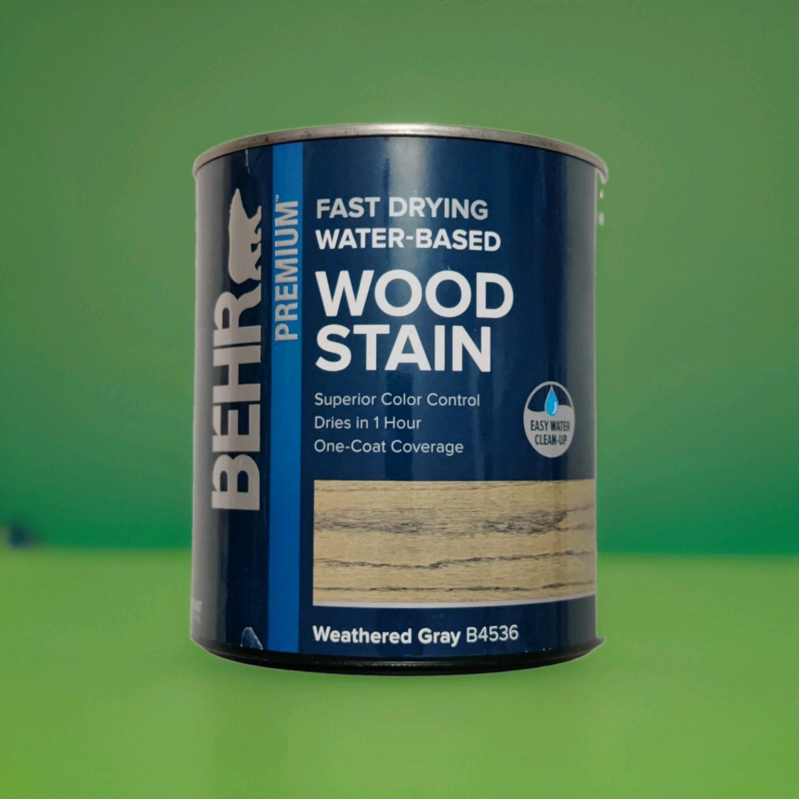One Quart Behr Premium Fast Drying Water-based Wood Stain Weathered Gray B4536