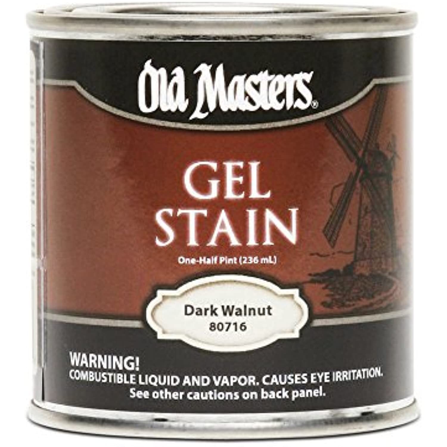 Old Masters 19073 80716 Dark Walnut Gel, 0.5 Pint