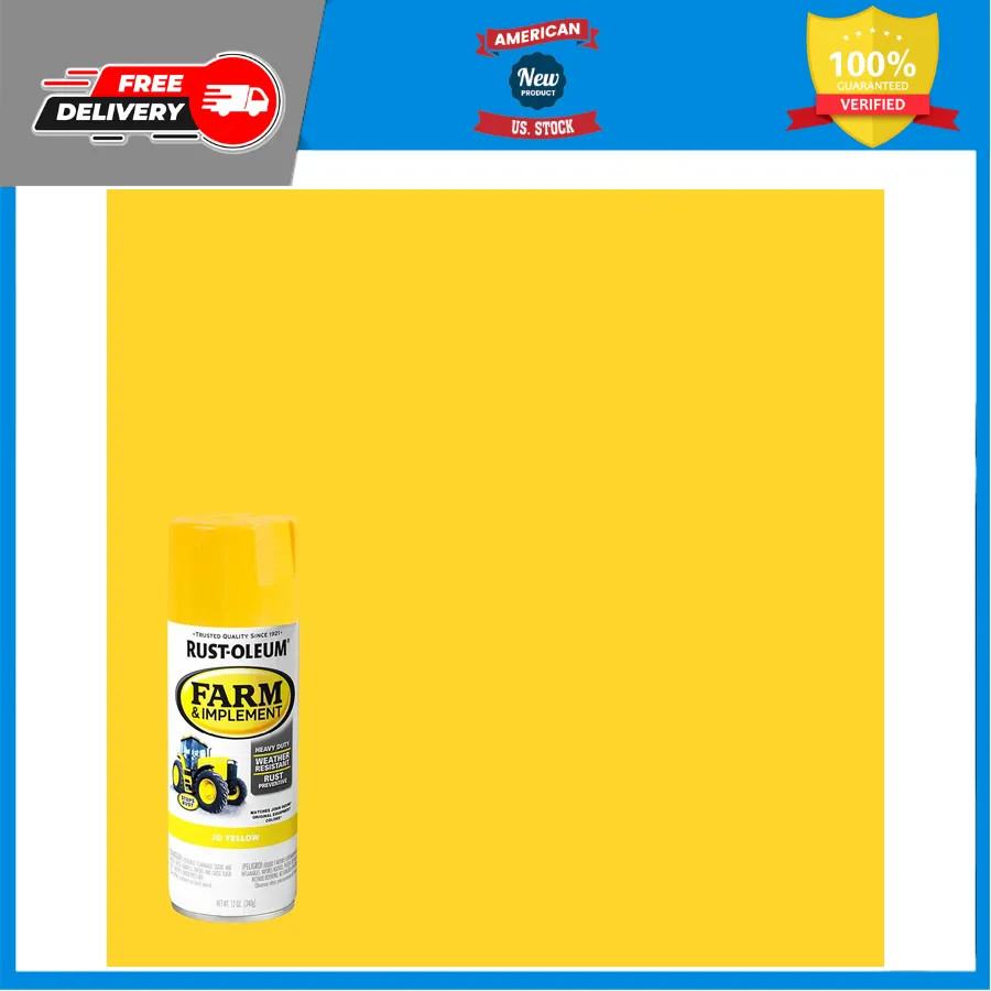 Rust-Oleum Farm & Implement Spray Paint JD Yellow 12oz Pack of 6