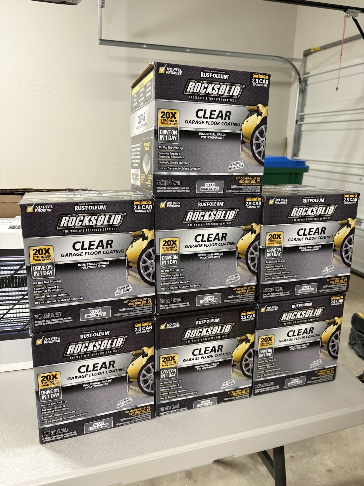 Rust-oleum Rock-Solid Clear Coat Garage Floor Top Coat ($100 PER BOX)