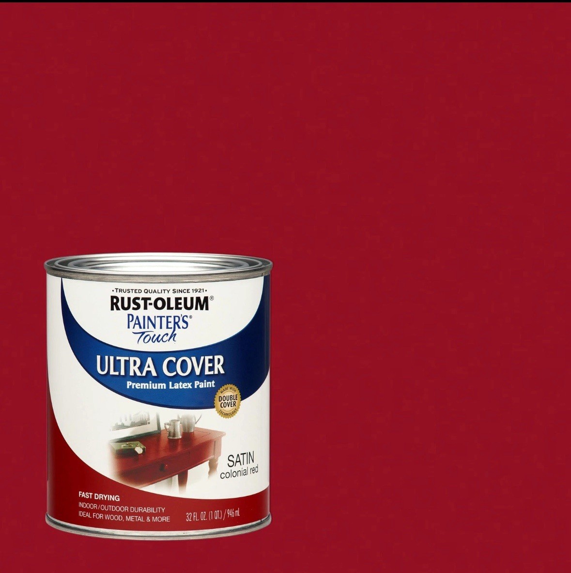 Rust Oleum Painter’s Touch Satin Colonial Red Paint 1 Quart Low Odor Durable …