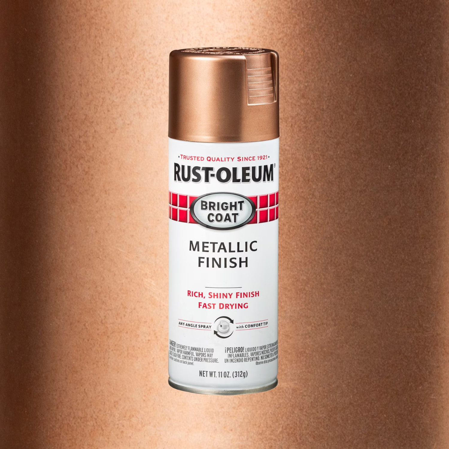 Rust-Oleum Stops Rust Bright Coat Rose Gold Metallic Spray Paint 6 Pack
