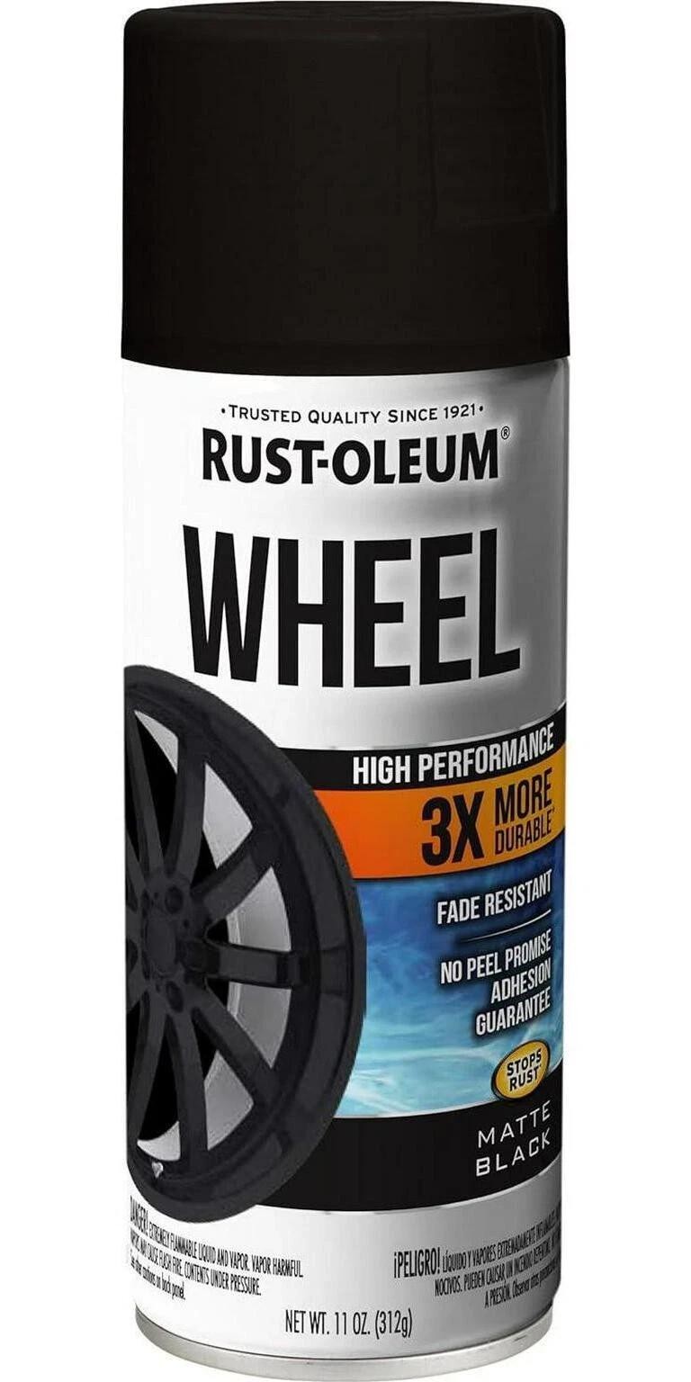 Rust-oleum 366438 High Performance Wheel Spray Paint, 11 Oz, Matte Black