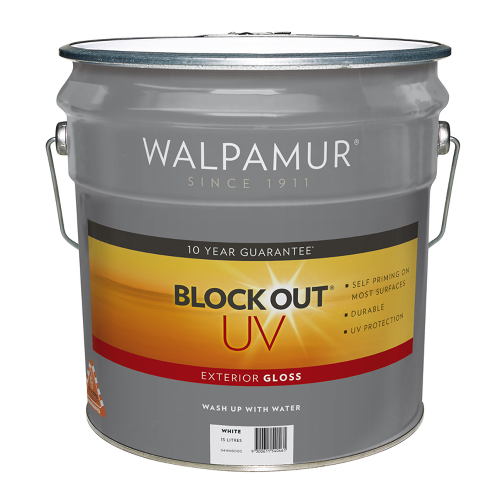 Walpamur 15L White Gloss Blockout UV Paint
