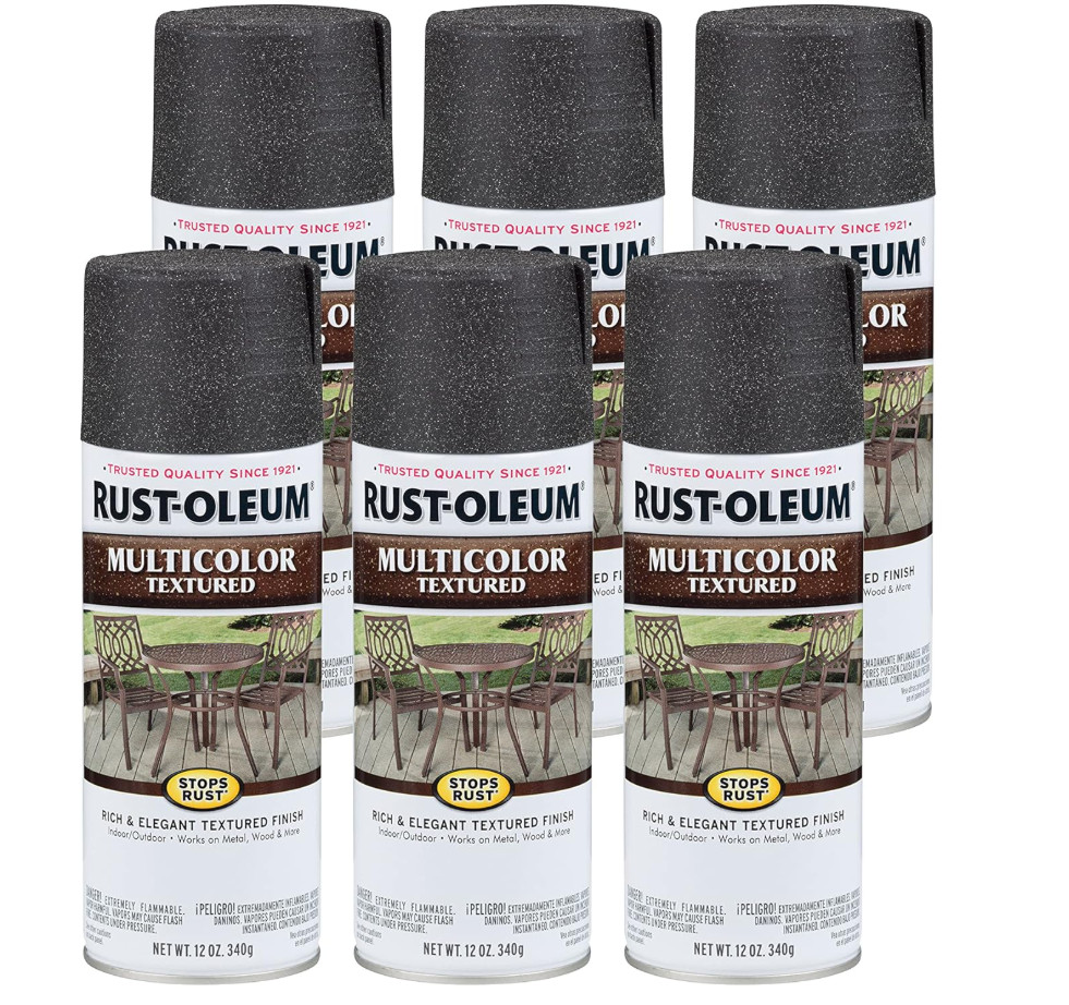 Rust-Oleum 223525 Textured Spray Paint, Aged Iron, Textured, 12 Oz 6 PACK