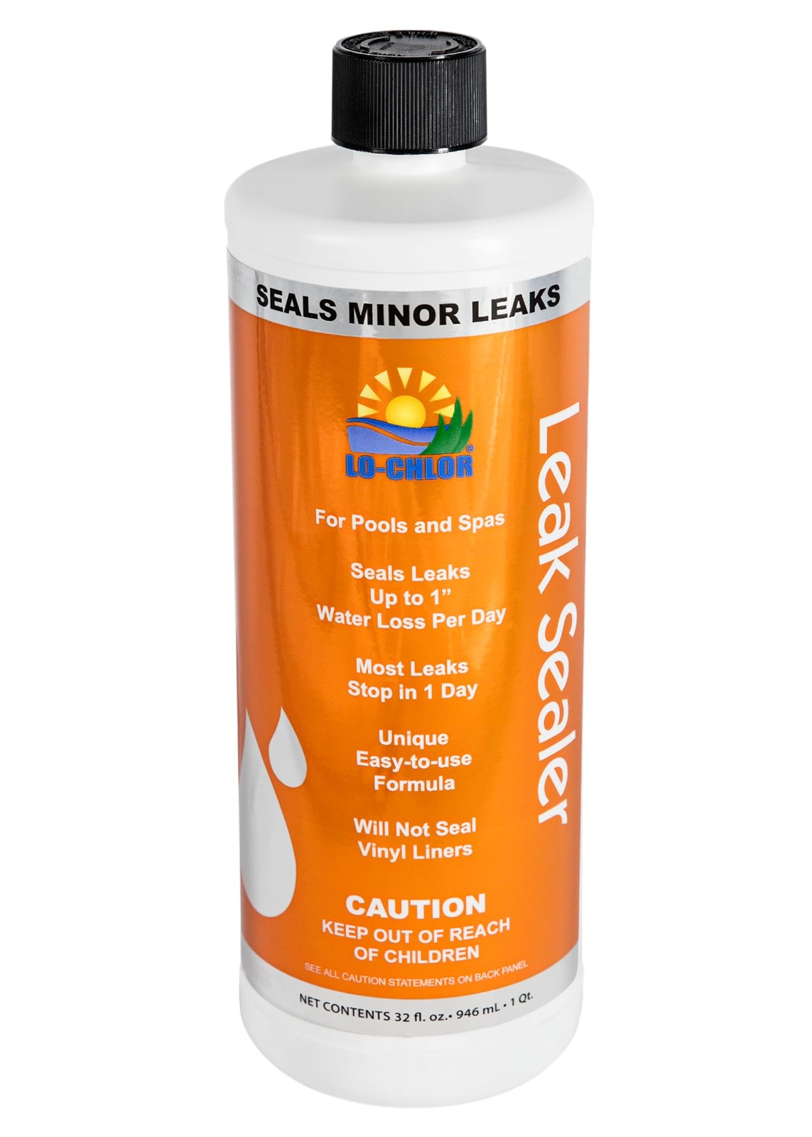 Lo-Chlor Leak Sealer for Swimming Pool, Hot Tub and Spa, Seals Minor 32 oz
