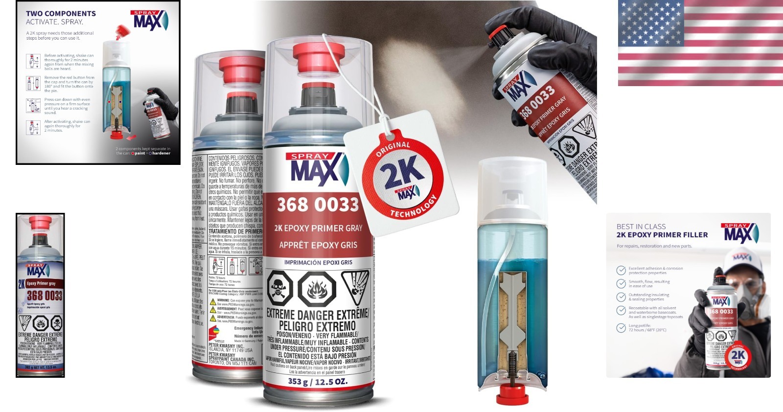 Corrosion-Resistant 2K Primer | Gray Epoxy Spray