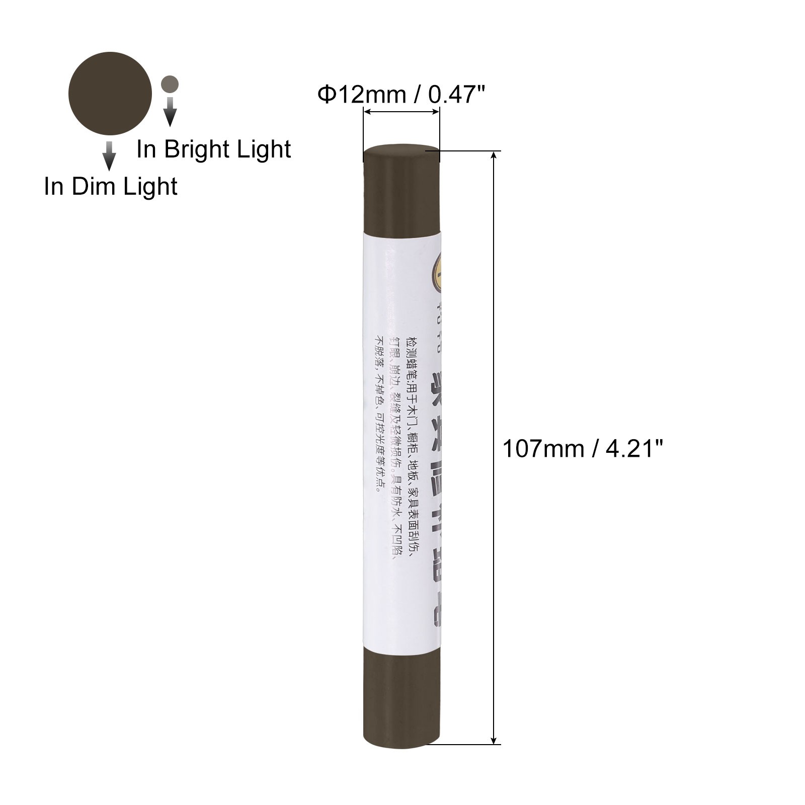 Furniture Repair Crayons Wax Filler Stick, 3Pcs Pen Marker, Autumn Brown
