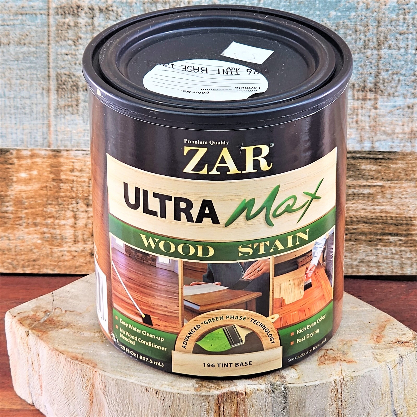 ZAR Ultra Max Oil Modified Wood Stain 196 Tint Base Quart Green Phase Technology