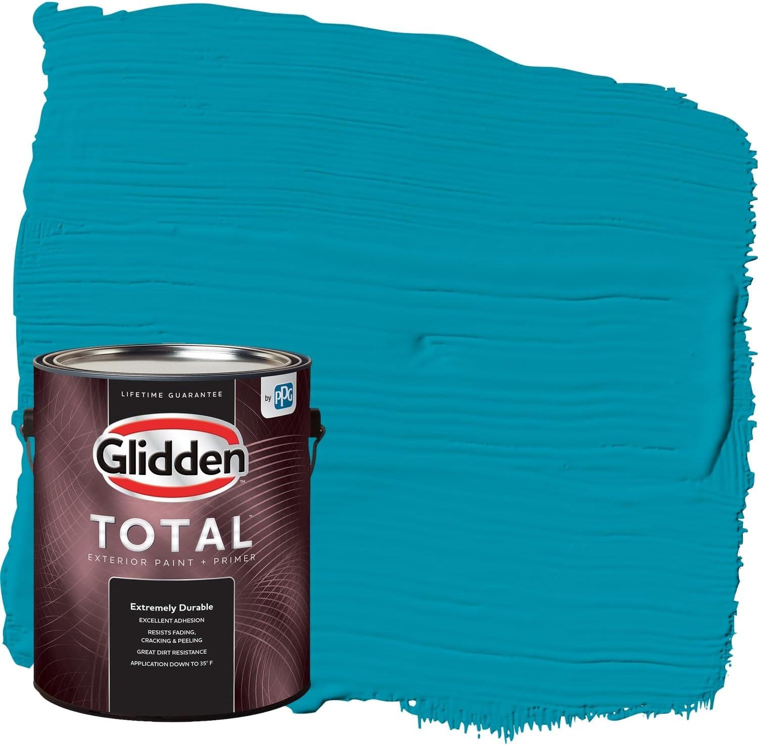 Total 1 Gal. Mediterranean Blue/Aqua-Blue Semi-Gloss Exterior Paint with Primer