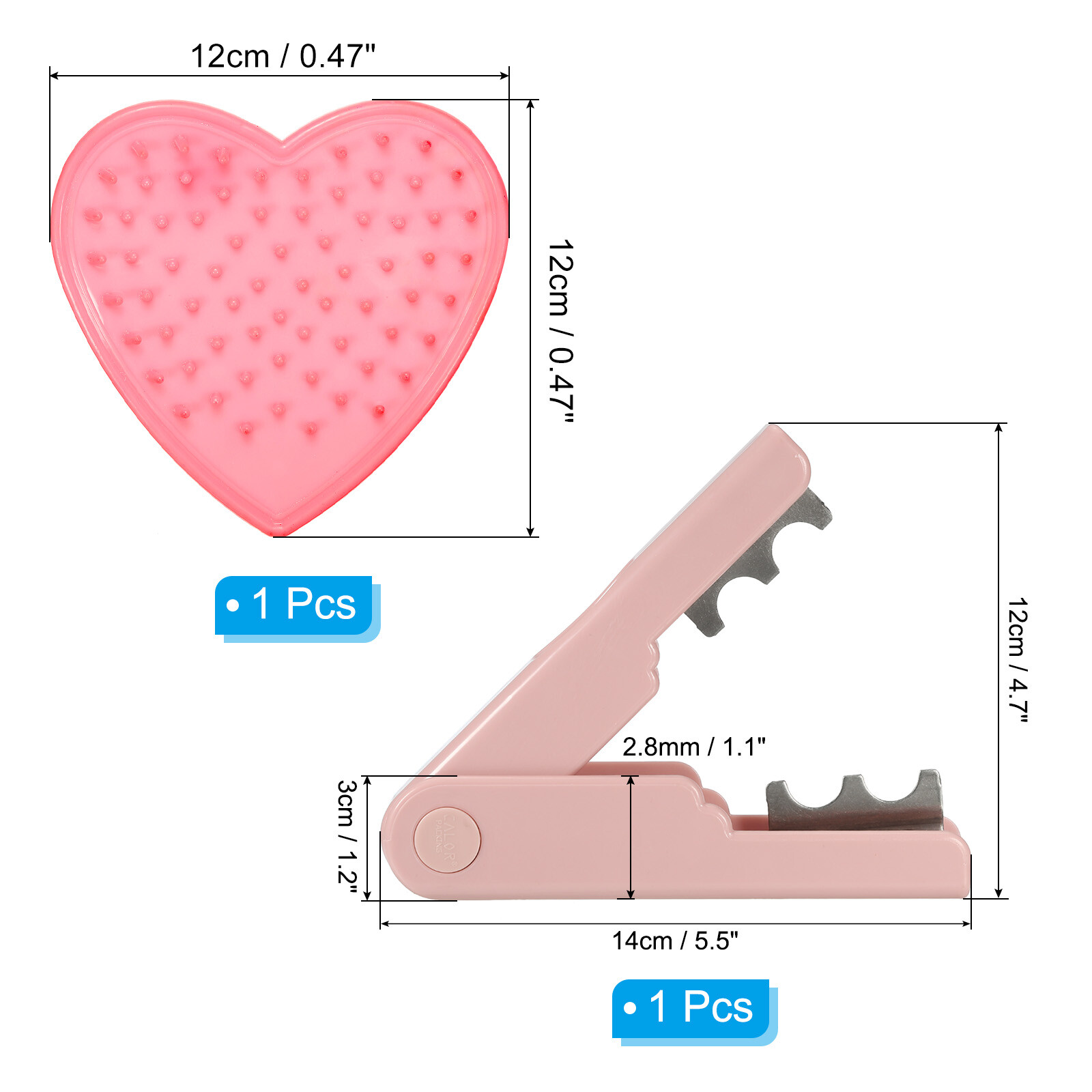2pcs Rose Stem Leaf Thorn Stripper Remover Tool Stripping Kits Pink