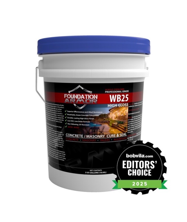 Foundation Armor WB25 Water Based High Gloss Acrylic Sealer – 5 GAL