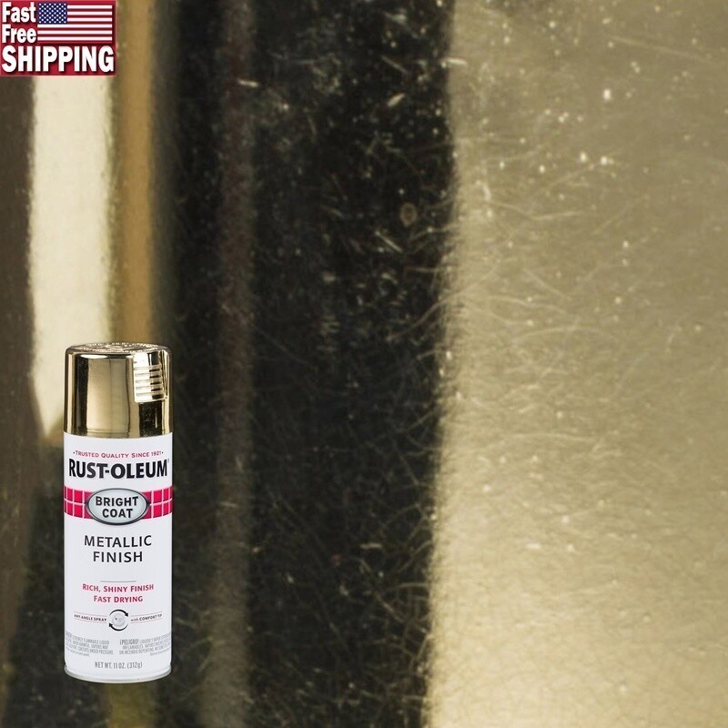 Indoor Metallic Spray Paint Wood Metal Concrete Quick Dry 11 Oz Easy Cleanup New