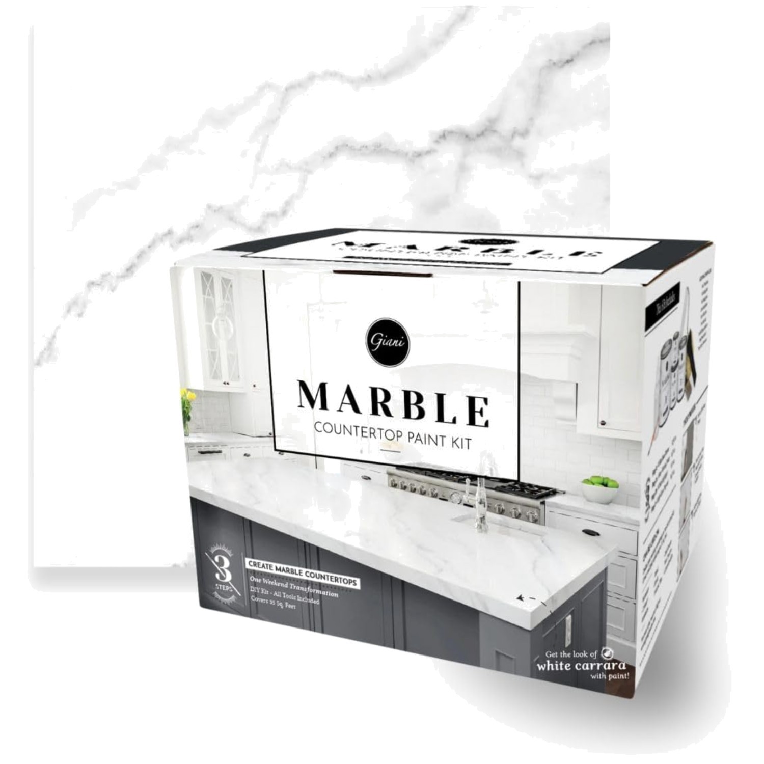 Carrara White Epoxy Kit for Stunning Countertops