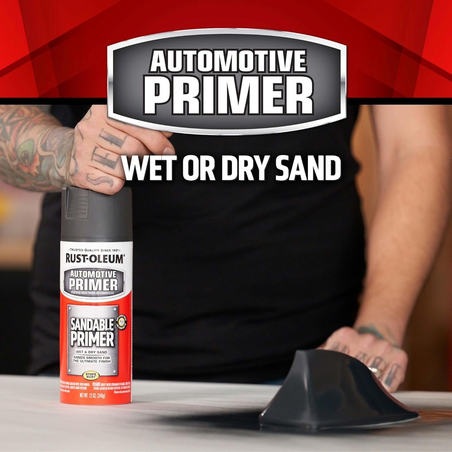 260737 Automotive Sandable Primer Spray, 12 Oz, White