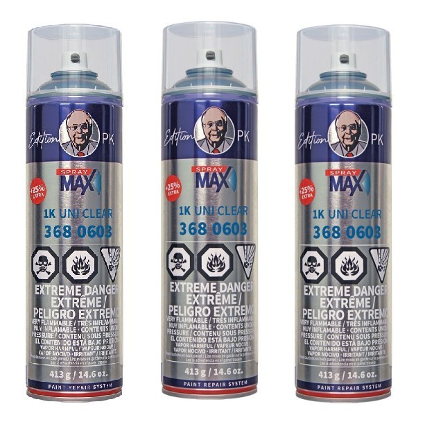 1K Uni Clear 3680603 SPRAYMAX Spray Paint (3 Pack)