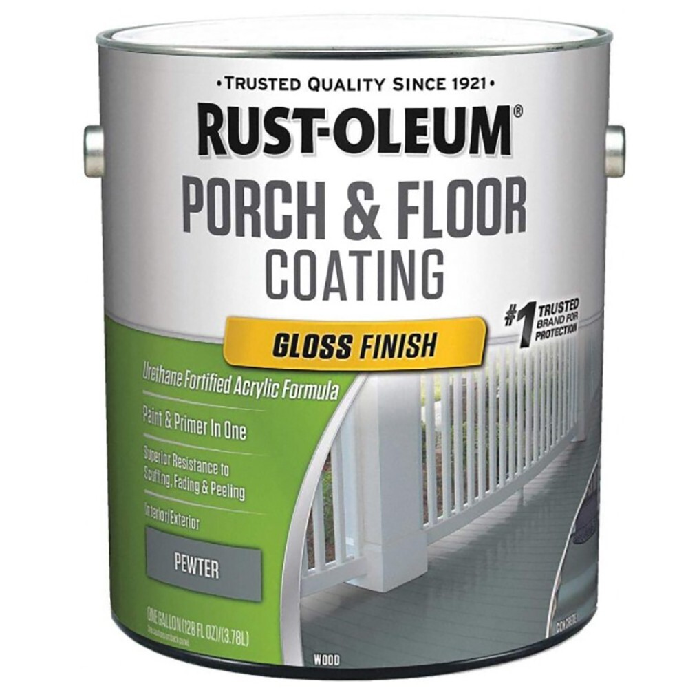 Rust-Oleum 320474 Porch and Floor Coating Pewter Gloss gal