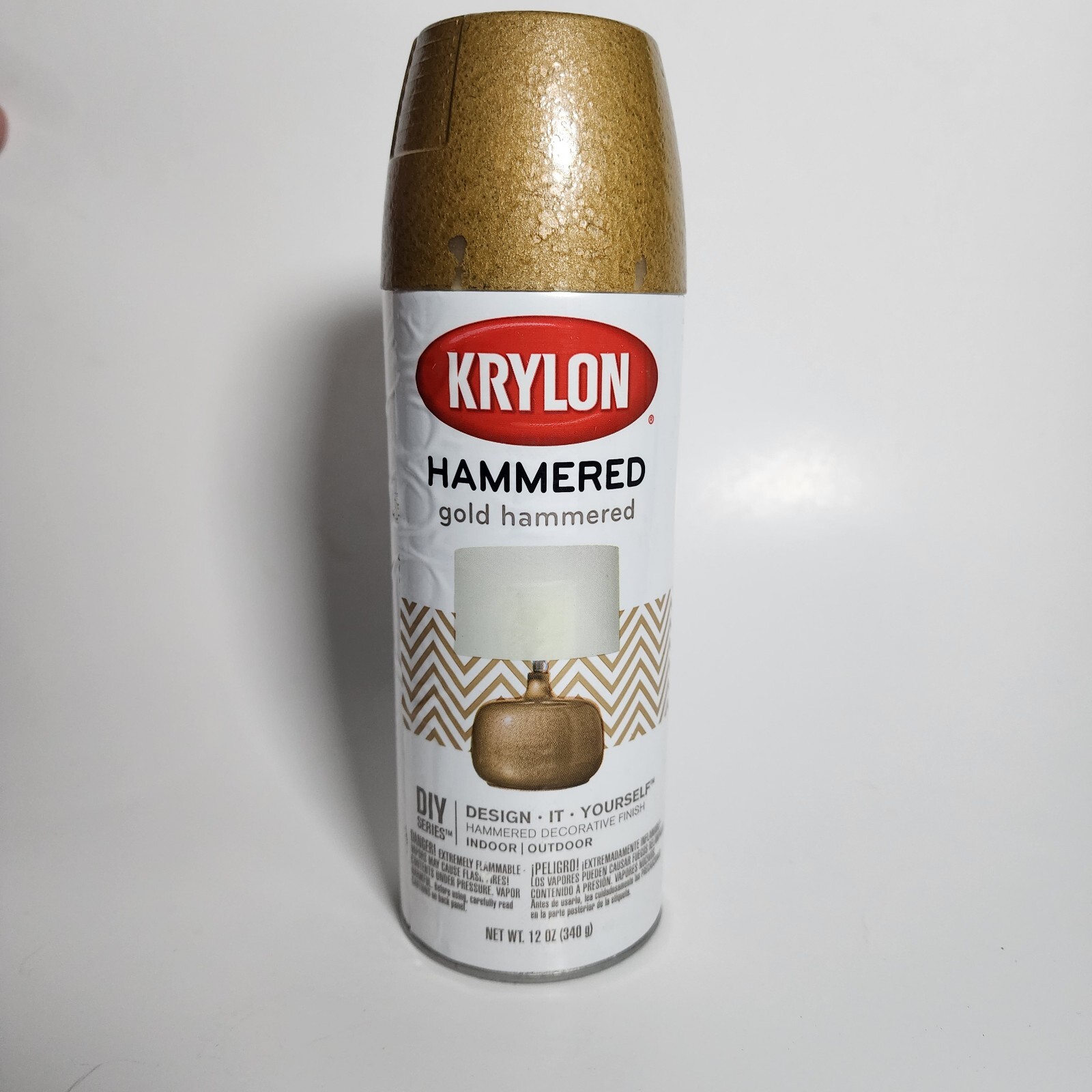 Krylon Gold Hammered 3902 Spray Paint 12 Oz New
