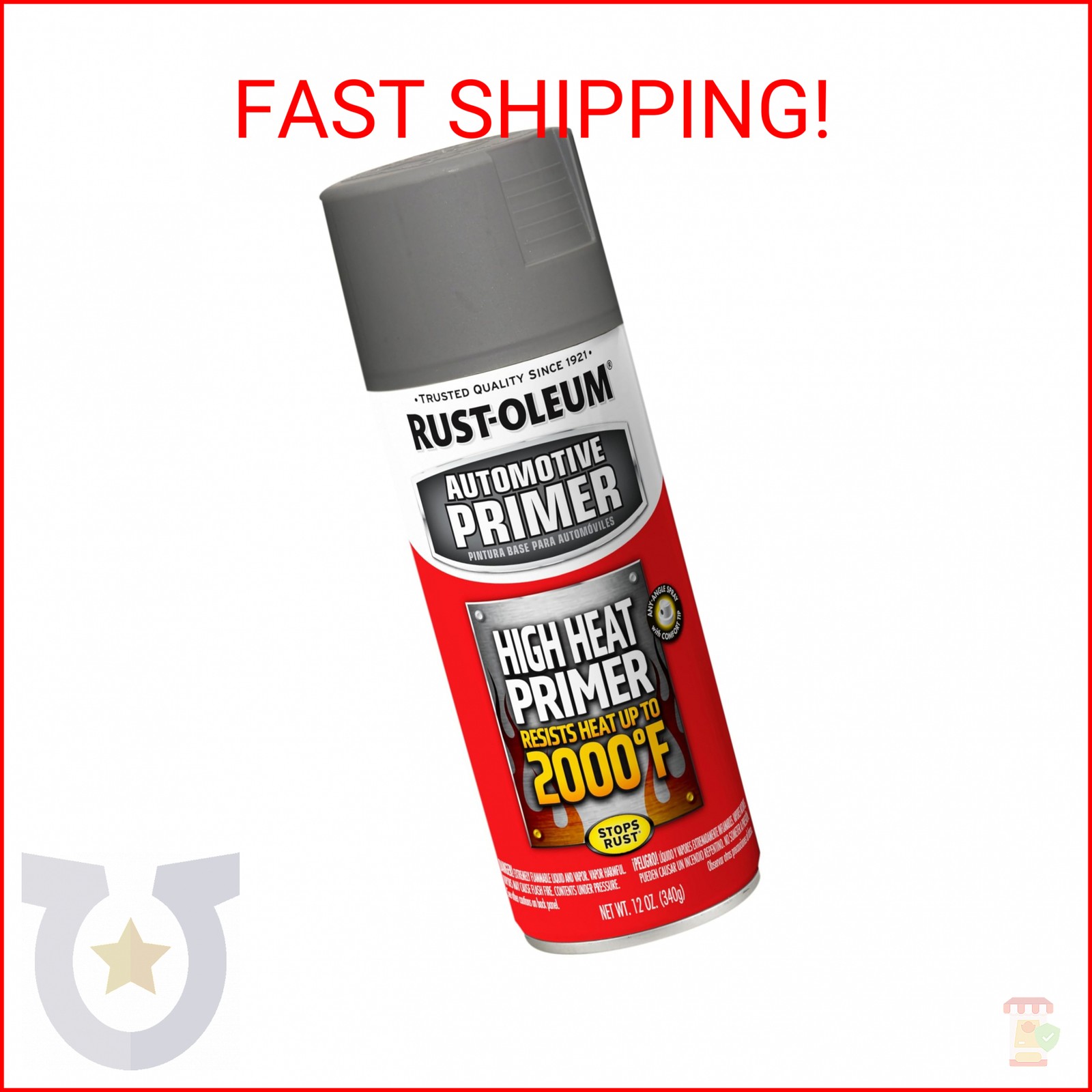 12-Ounce Gray Automotive High Heat Primer Spray Paint
