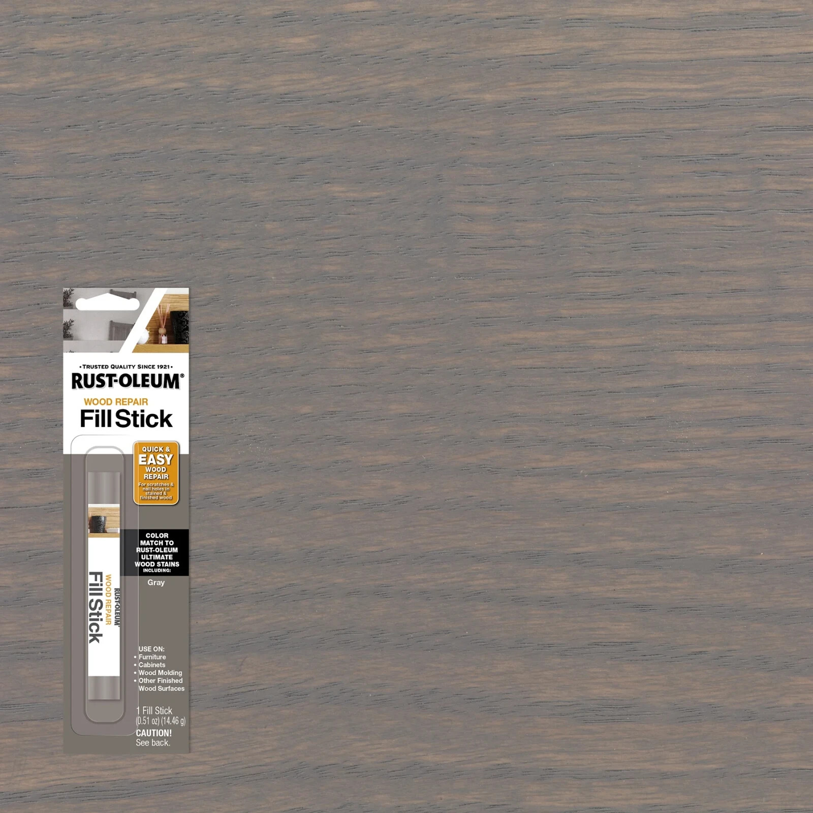 Rust-Oleum Wood Repair Fill Stick, Gray, Quick & Easy Wood Repair 0.51 oz. -2pk