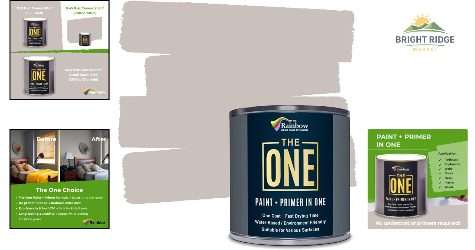 Multi-Surface Soft Taupe Paint, 8.5 Oz, One Coat Coverage for DIY Projects