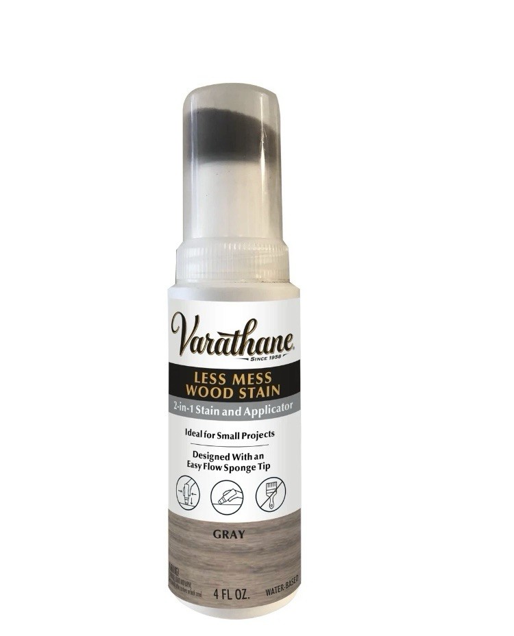 NEW Less Mess Wood Stain And Applicator 4 Oz Gray pack Of 1