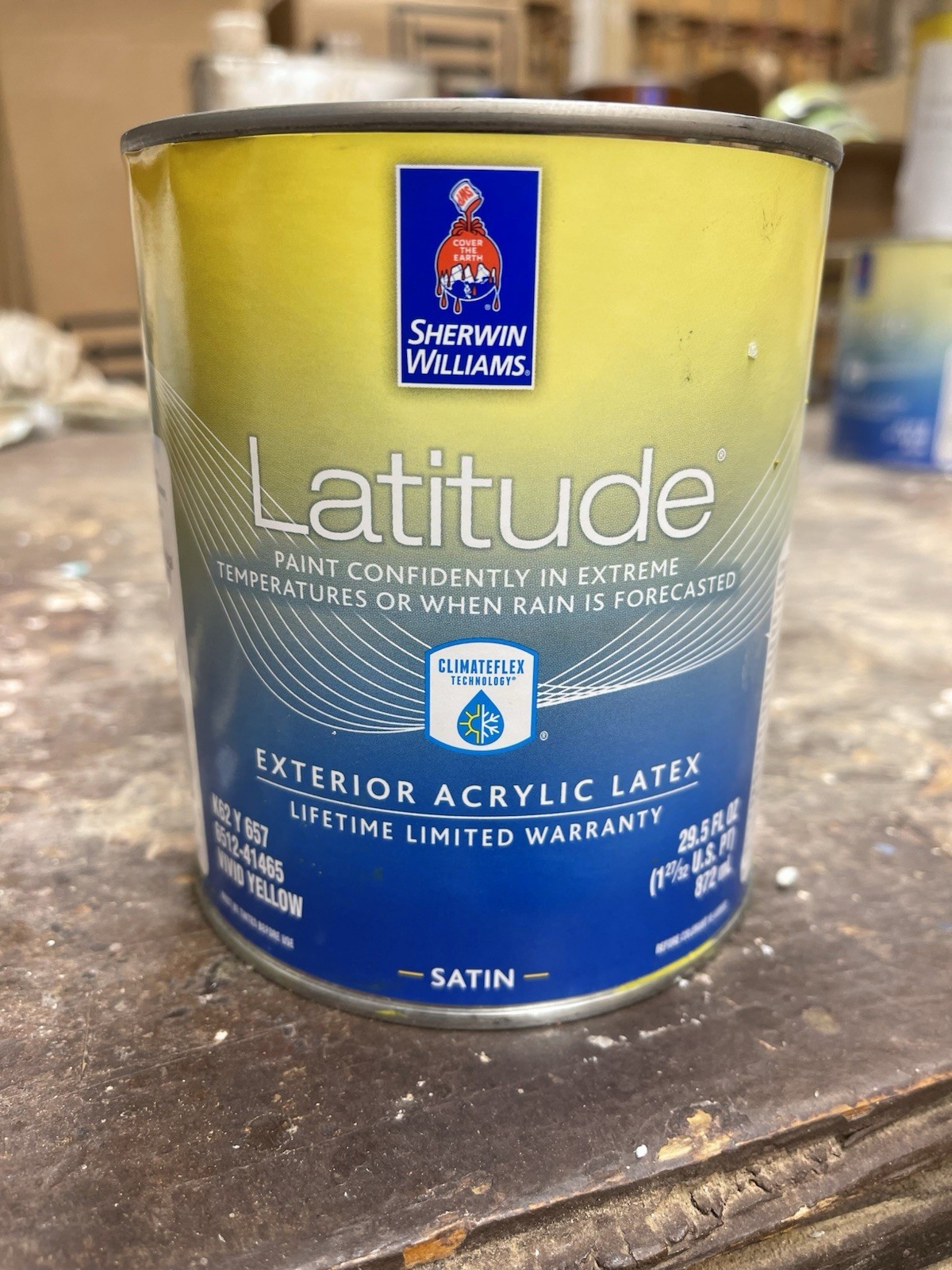 Quart Sherwin Williams Latitude /Tanned Leather/ Exterior Satin Acrylic Paint