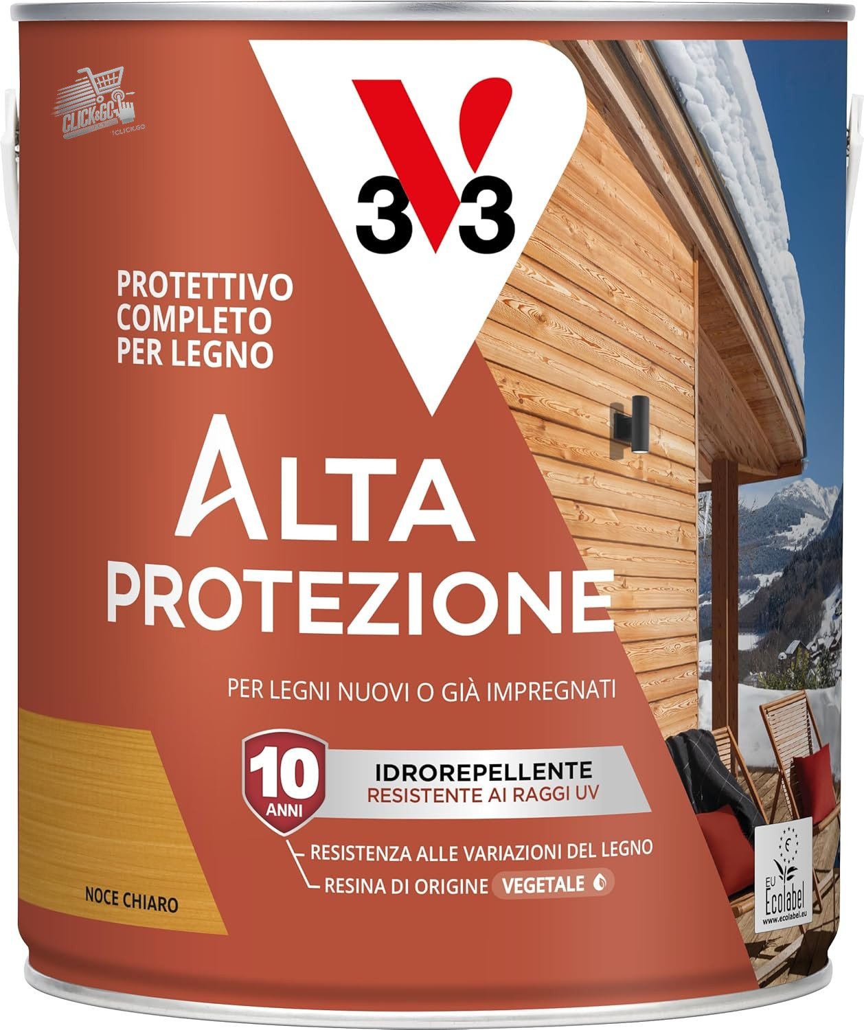 V33 Light Walnut Satin 2.5L Organic Impregnating Indoor Outdoor Wood Protector