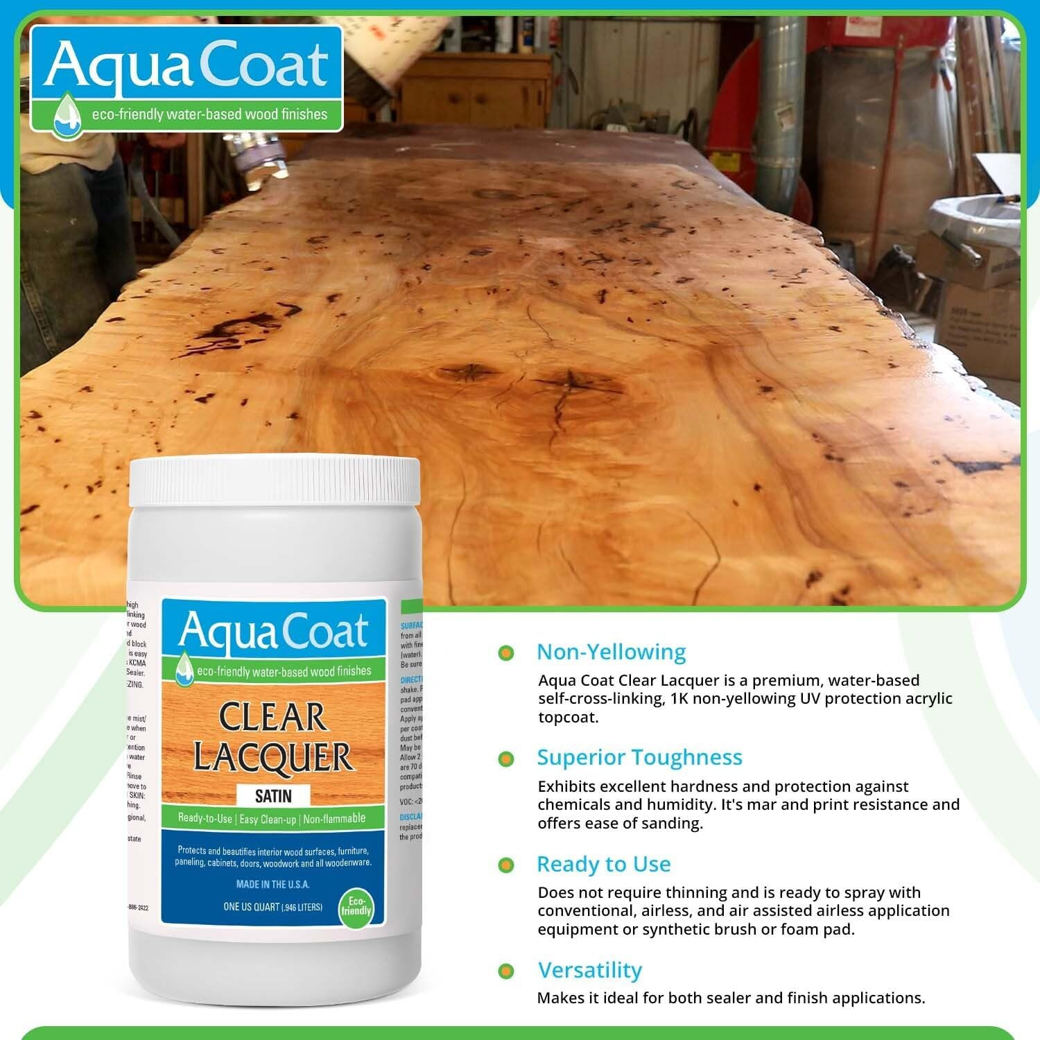 Clear Lacquer in Satin Finish – Premium Water-Based for Wood & Plastic – Self-Cr