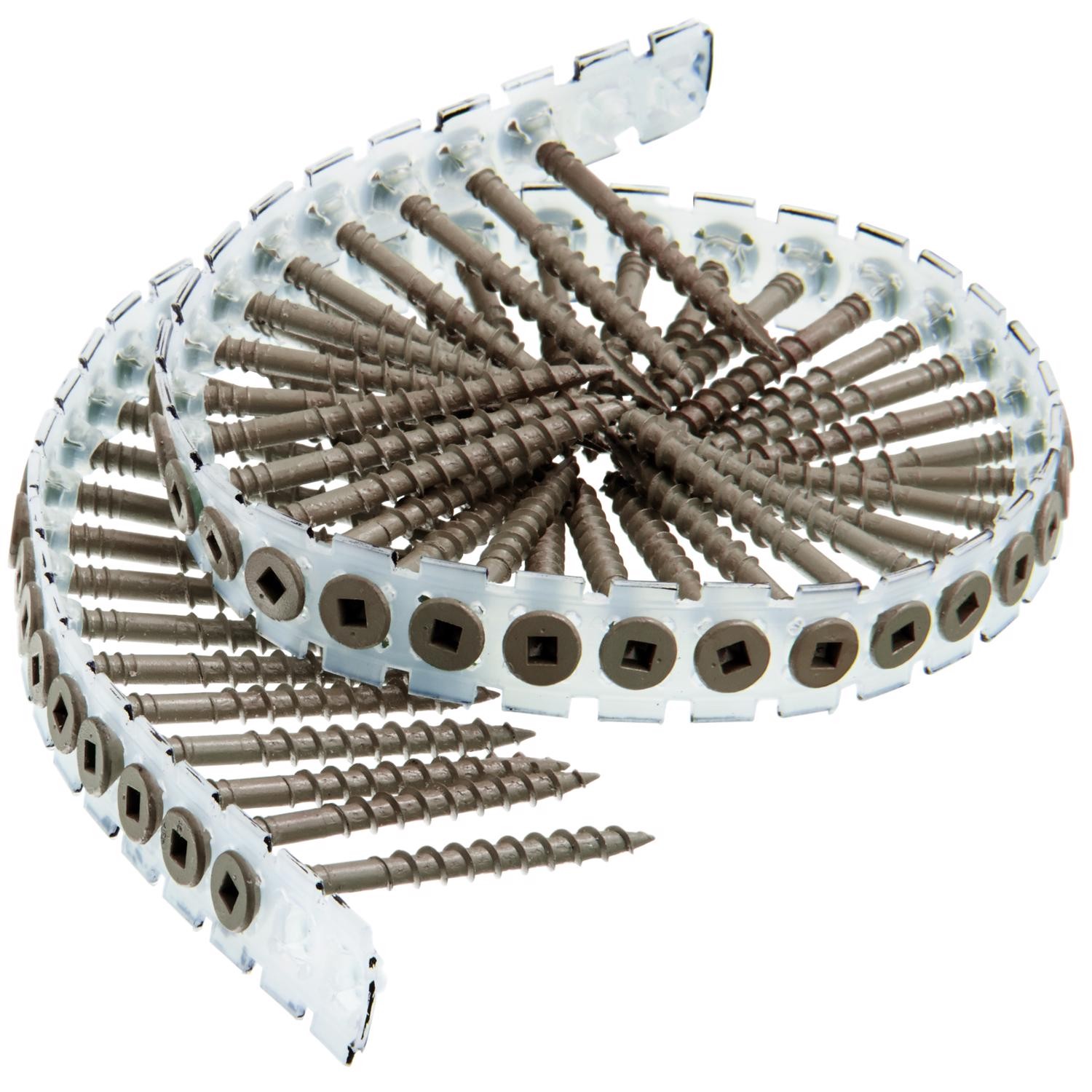 Senco 08D200W Steel Square Drive Coarse Thread Flat Head Wood Screw # 8 x 2 in.