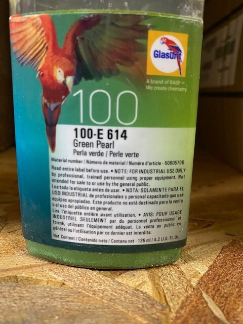 Glasurit 100-E-614, Green Pearl, 0.5 L / 16.9 oz, EXP 09/15/2024