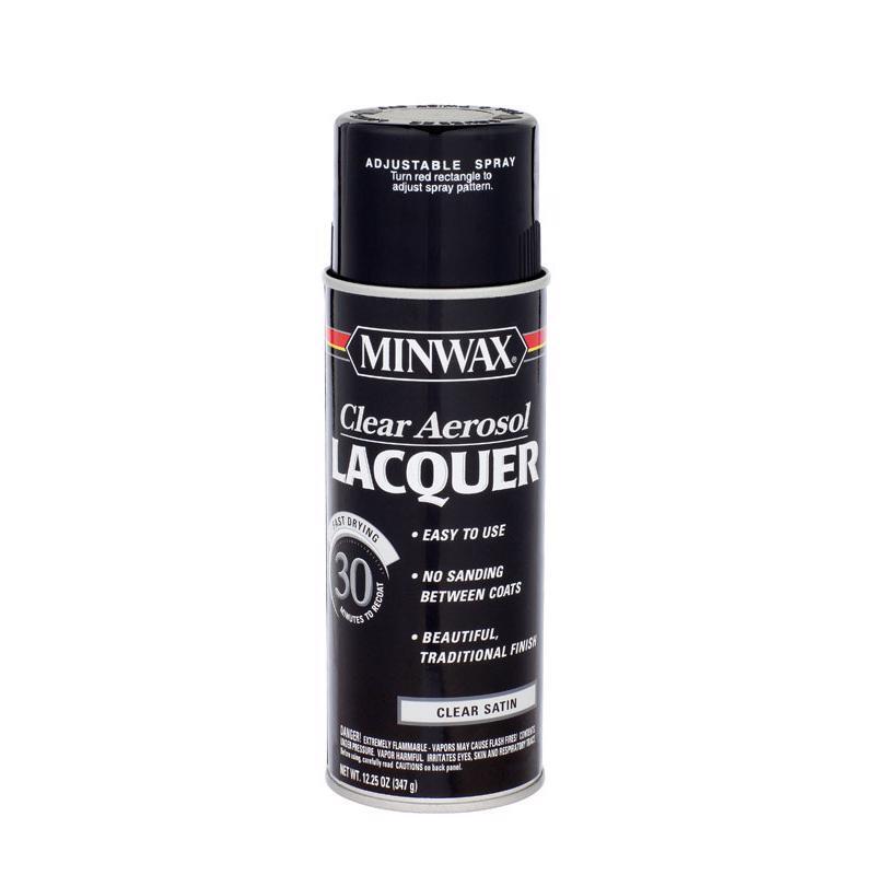 Minwax 152100000 Lacquer Clear Satin Spray 11.5 oz. (Pack of 6)