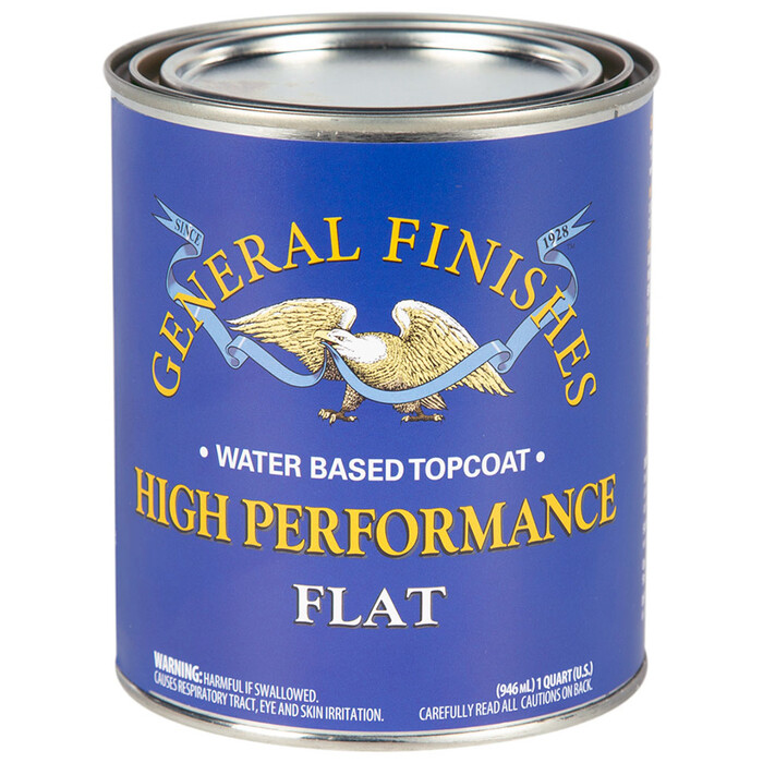qt General Finishes QTHF Clear High Performance Water‐Based Topcoat, Flat