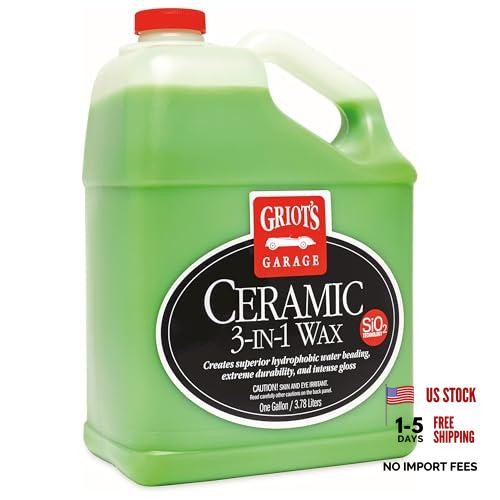 Griot’s Garage Ceramic 3-in-1 Wax, SiO2 Spray for Cars, Trucks, RV’s, Gallon