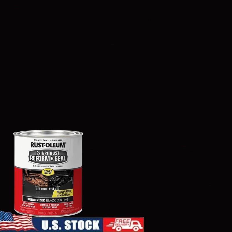Zinc Rich Rust Seal Flat Black Protective Coating Quick Dry 2in1 Solution New