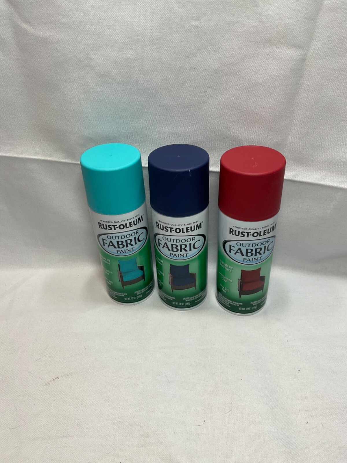 Rust-Oleum OUTDOOR FABRIC SPRAY PAINT • TURQUOISE • UV RESISTANCE SOFT FEEL H2