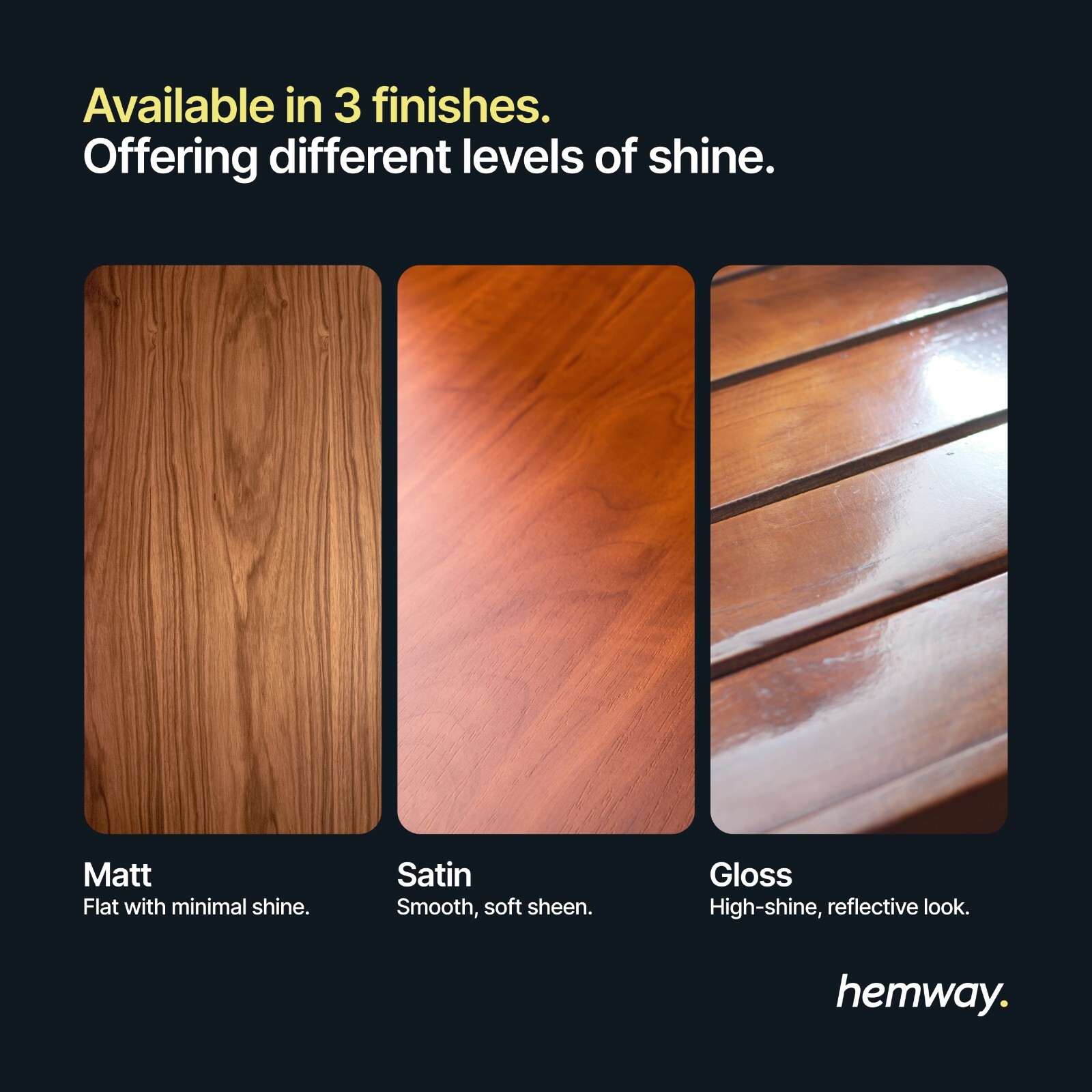 Hemway Clear Matt Satin Varnish Lacquer Wood Metal Glaze Protection Paint